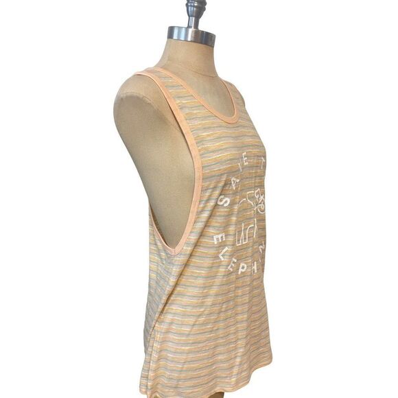 Ivory Ella Save the Elephants Muscle Tank Top Women's Large - Picture 2 of 5